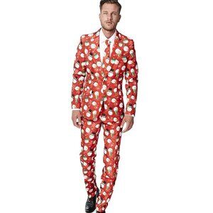 SUITMEISTER Ugly Xmas Sweater Costume Christmas Snowman Suit NWT